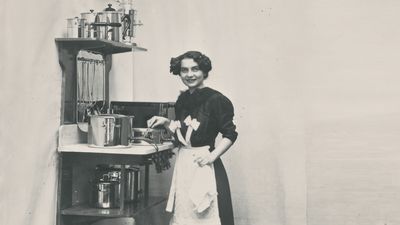 A primeira cozinha elétrica Siemens.