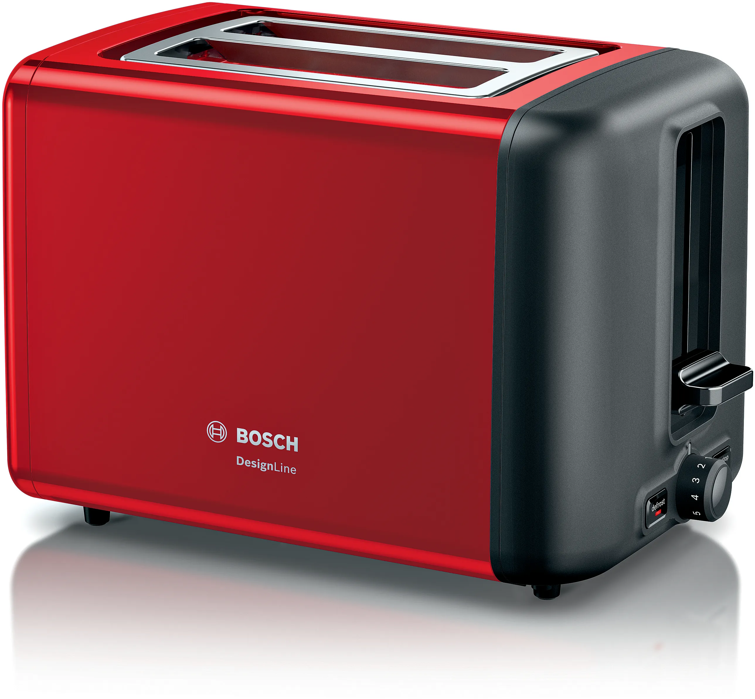 Compact toaster DesignLine Red