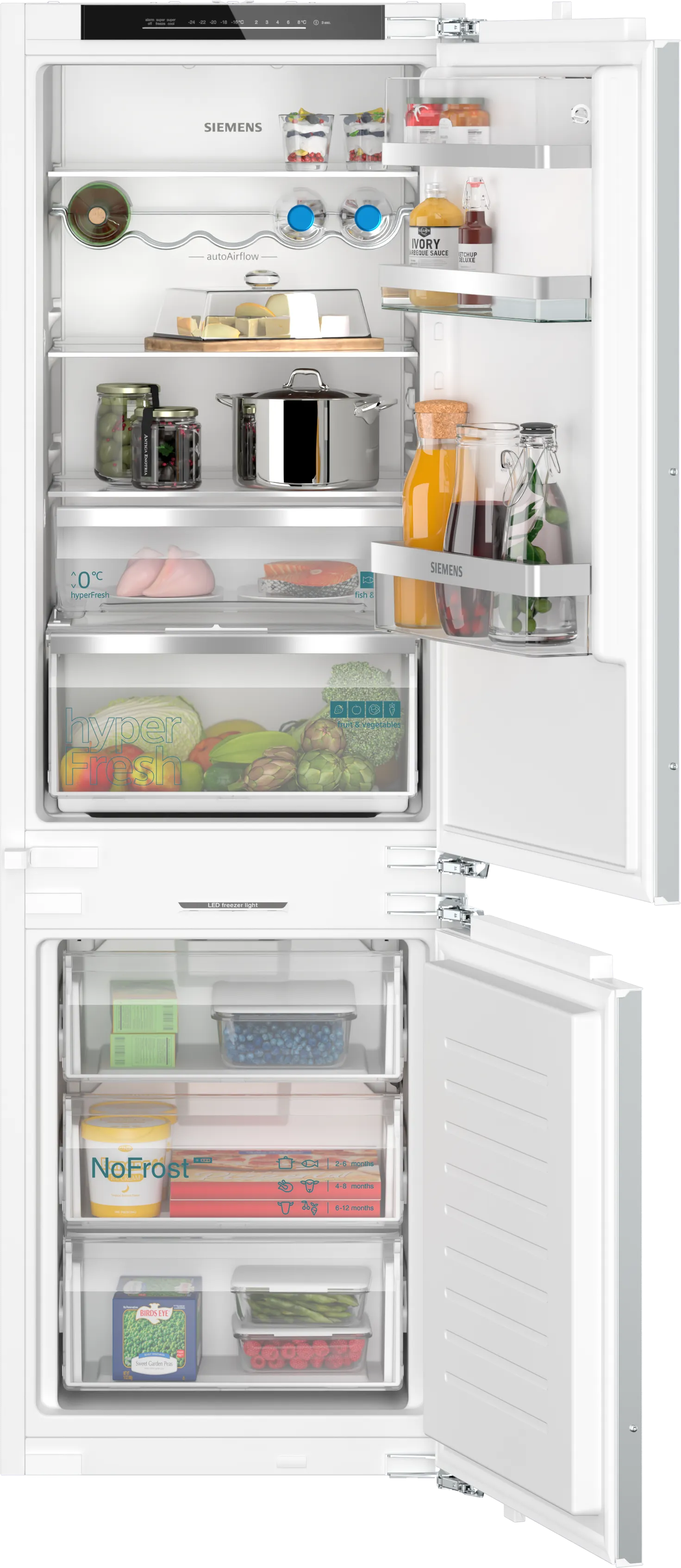 iQ500 Frigorífico combi integrable 177.2 x 55.8 cm Cierre SoftClose con puerta fija