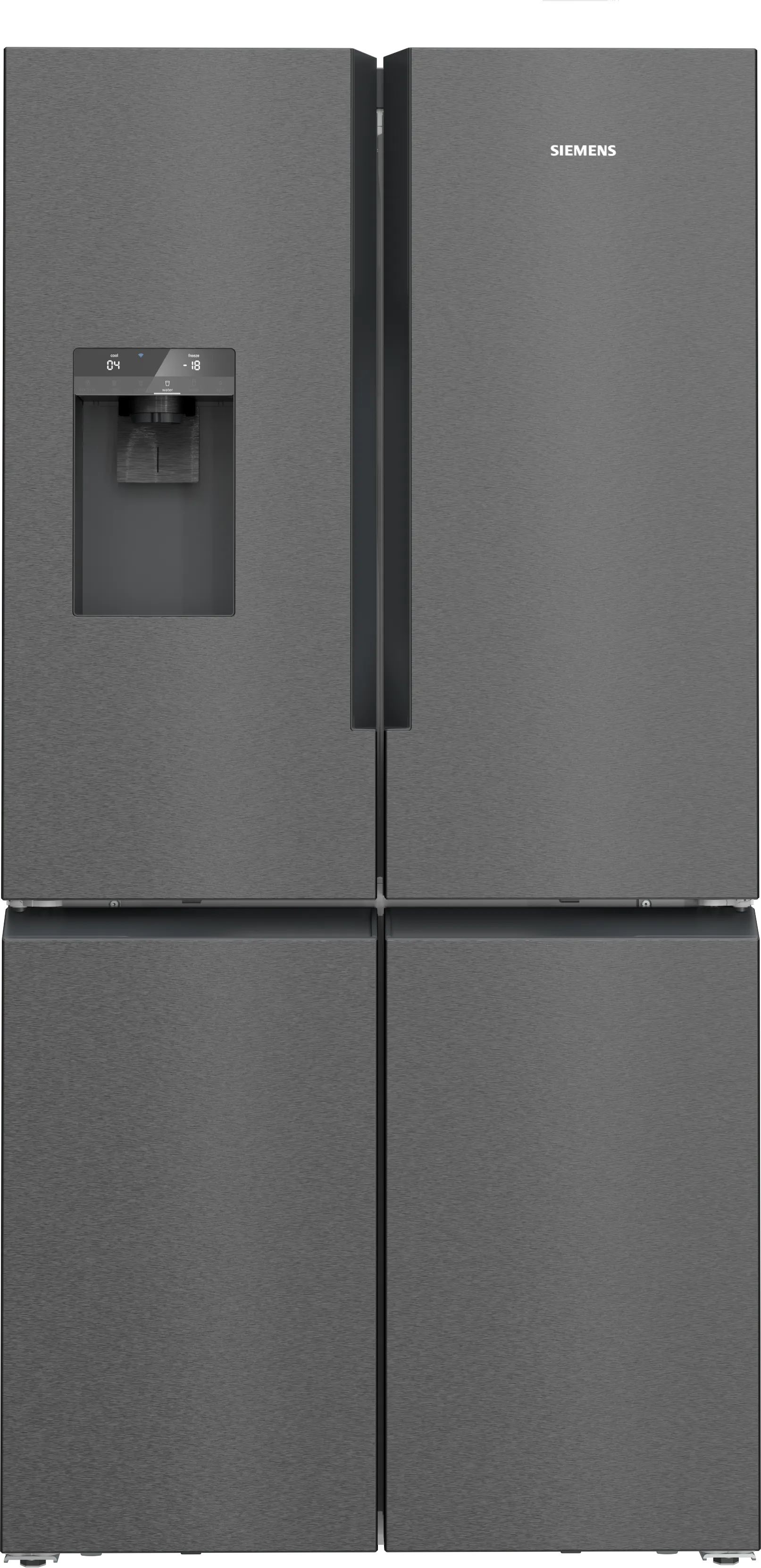 iQ500 Multipuerta 183 x 90.5 cm Acero negro antihuellas, Total noFrost