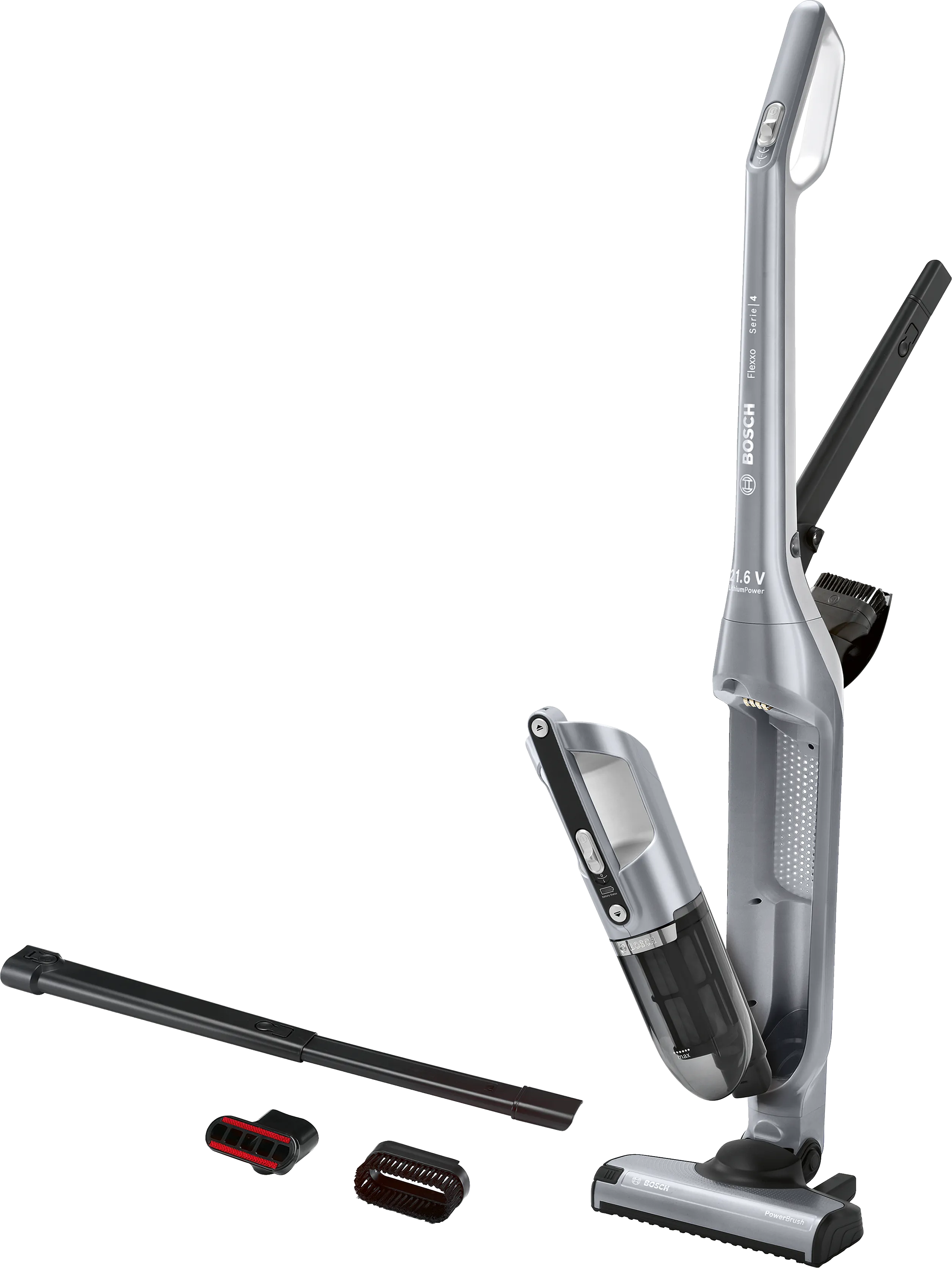 Serie 4 Draadloze steelstofzuiger Flexxo 21.6V Zilver 